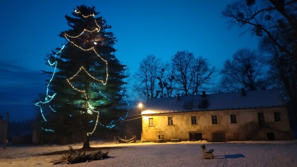 Rozsvícení vánočního stromu na nádvoří zámku