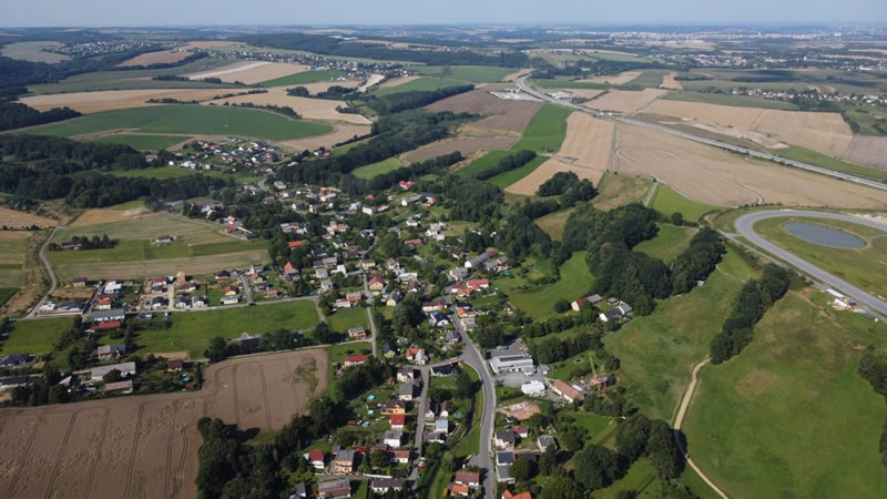 Bravantice - letecký pohled